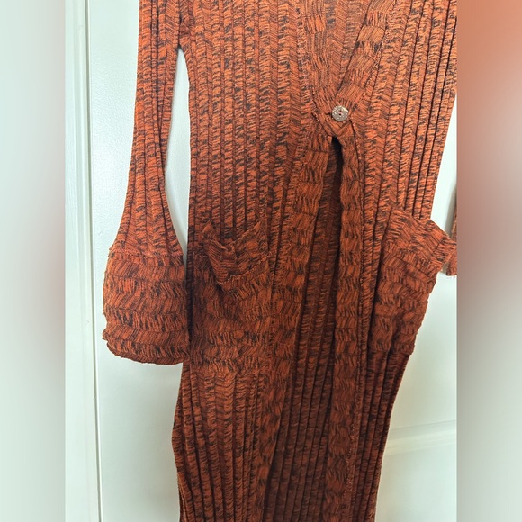 Free People Beach Nights Maxi Cardi Duster in Size Small, Cinnabar color - Picture 4 of 8